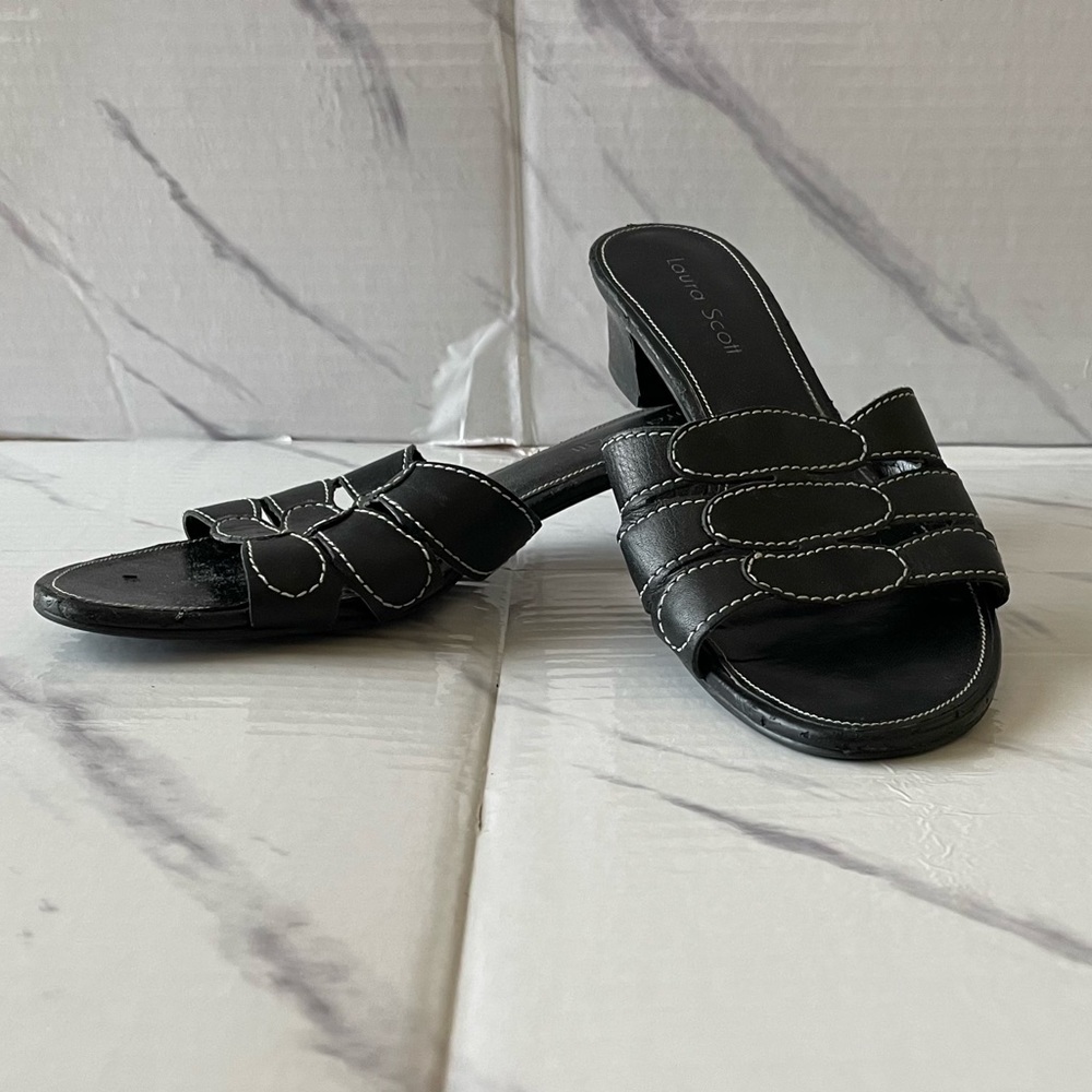 Laura Scott Women’s Size 10 Black Kitten Heels! Gently Used